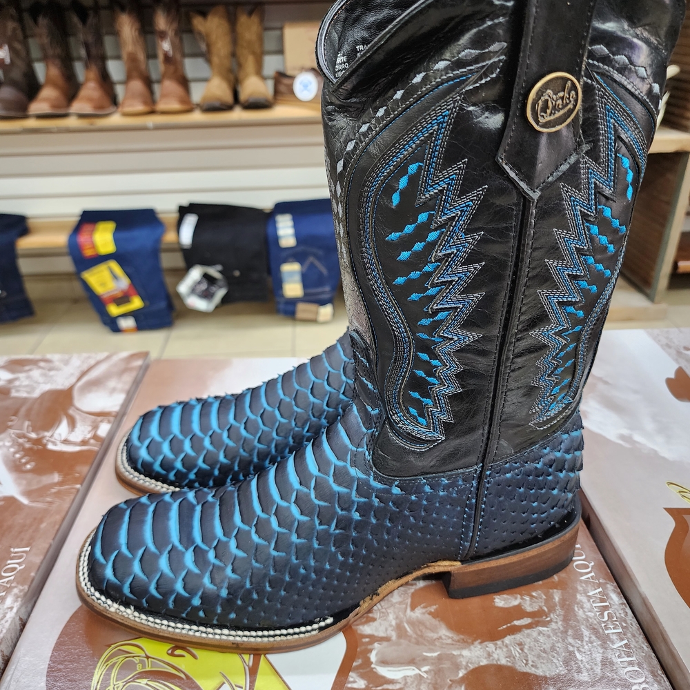 Black and Blue Western Boots by Dan Post